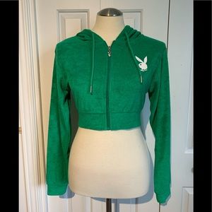 NWT PLAYBOY CROP ZIP UP